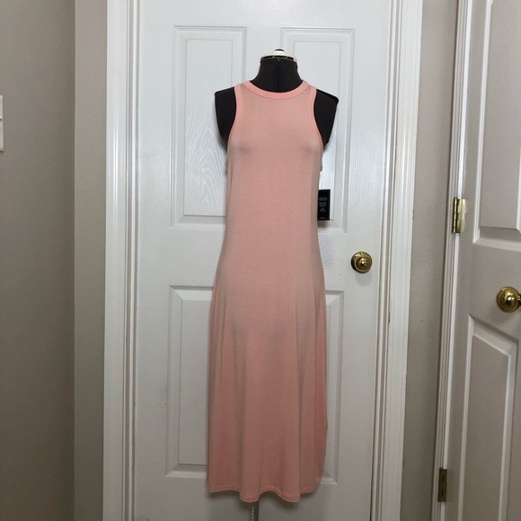 Volcom Stonelight Bodycon Midi High Neck / Racerback Sleeveless Stretchy Dress S - Picture 3 of 16